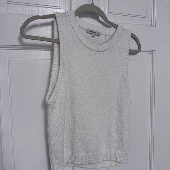 NWOT White + Warren Cotton Slub Tank Top in White - Picture 6 of 9